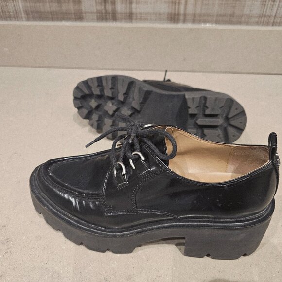 Sam Edelman Black Lace up Platform Loafers - Picture 2 of 6